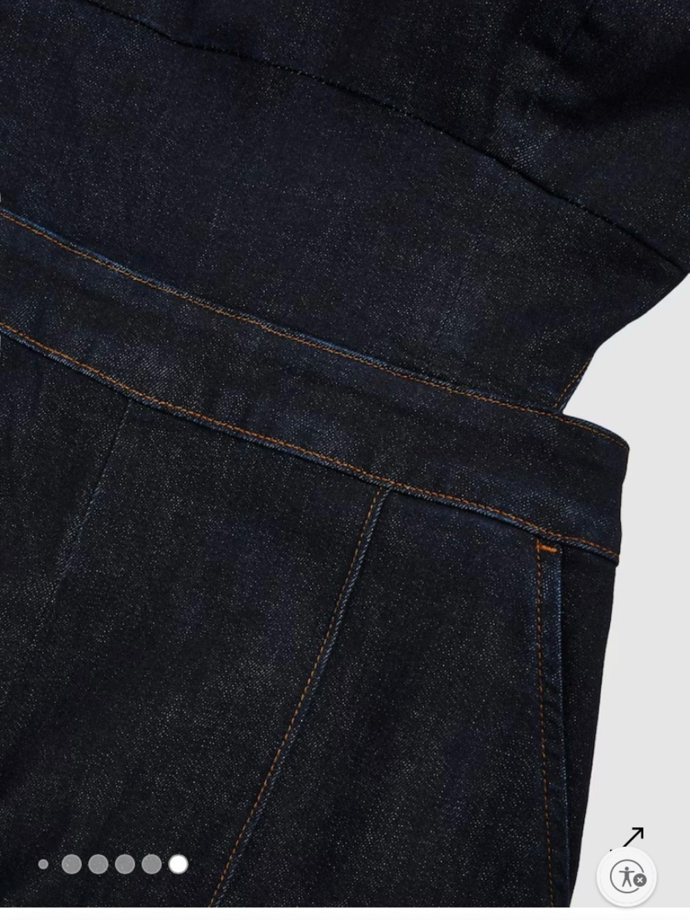 Reiss Denim Wide-Leg High-Waist Jumpsuit Jeans - Picture 6 of 6